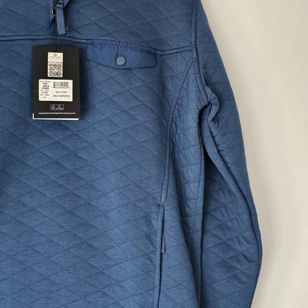 Men's Stormtech 1/4 Zip Thermal Pullover Size Large Montebello Steel Blue